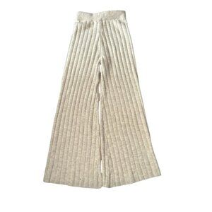 Sincerely Jules Cream Ribbed Knit Pull On Cozy Pants Size XL All Season Comfort